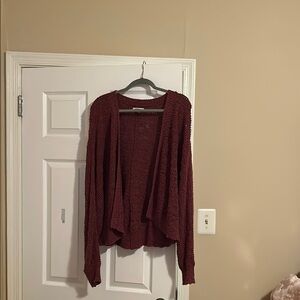 American Eagle Outfitters Red Cardigan Sweater